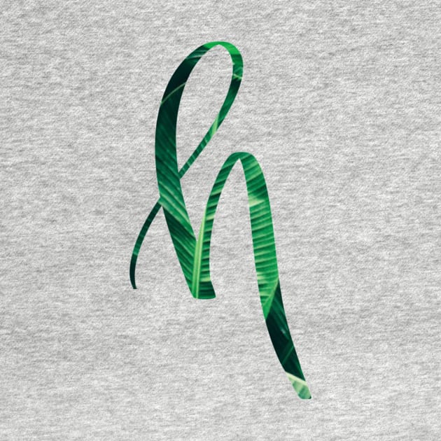 H initial cursive by LFariaDesign